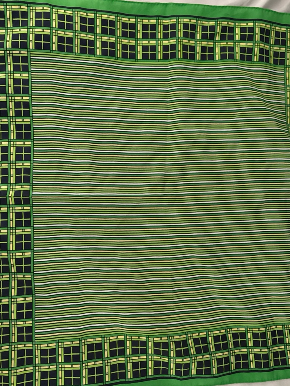 Vintage Masher Freres plaid silk scarf #plaid #scarf #silk 
27” square